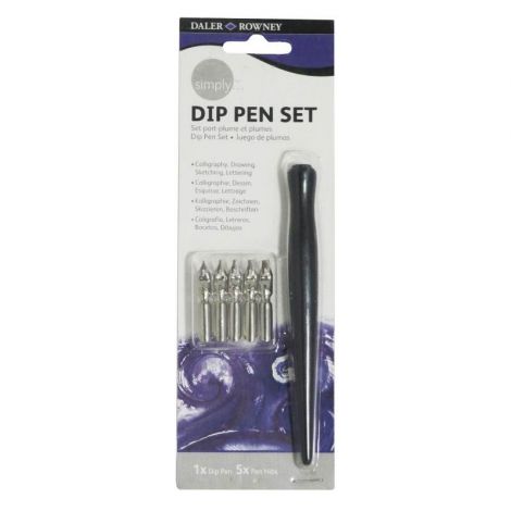 Zestaw do kaligrafii Daler Rowney obsadka + 5 stalówek